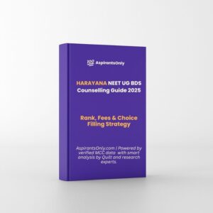 Haryana NEET UG BDS Counselling Guide 2025 Get detailed insights on ranks, fees, seat matrix, and smart choice filling strategies for BDS admissions in Haryana. Ideal for NEET UG aspirants seeking clarity and direction during state counselling.