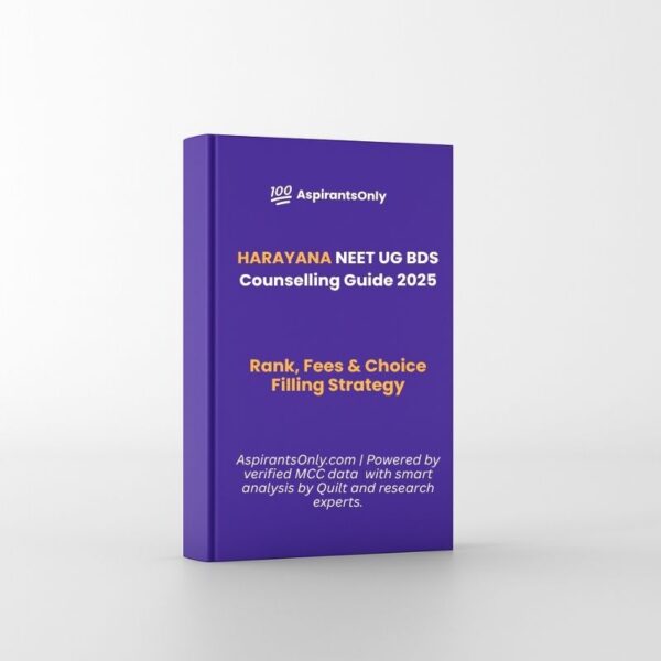 Haryana NEET UG BDS Counselling Guide 2025 Get detailed insights on ranks, fees, seat matrix, and smart choice filling strategies for BDS admissions in Haryana. Ideal for NEET UG aspirants seeking clarity and direction during state counselling.