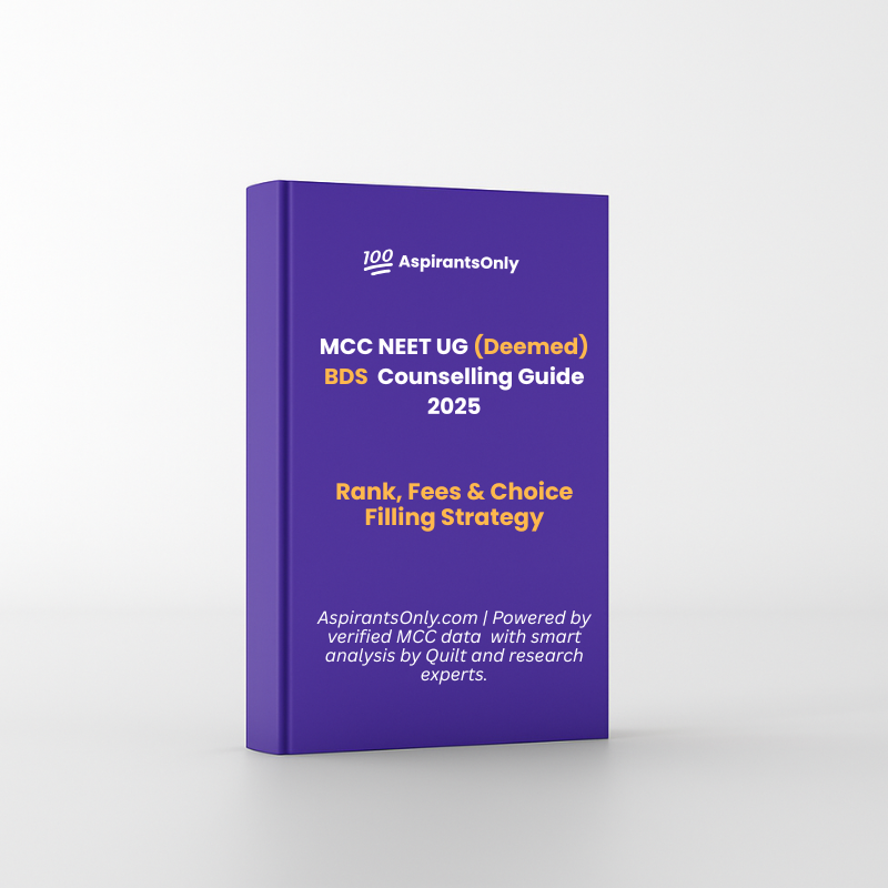 MCC NEET UG (Deemed) BDS Counselling Guide 2025