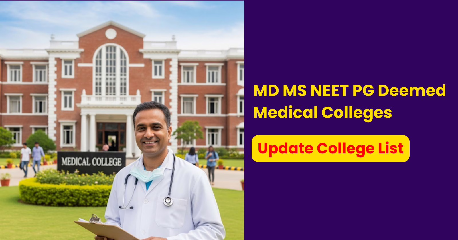 MD MS NEET PG Deemed Medical Colleges